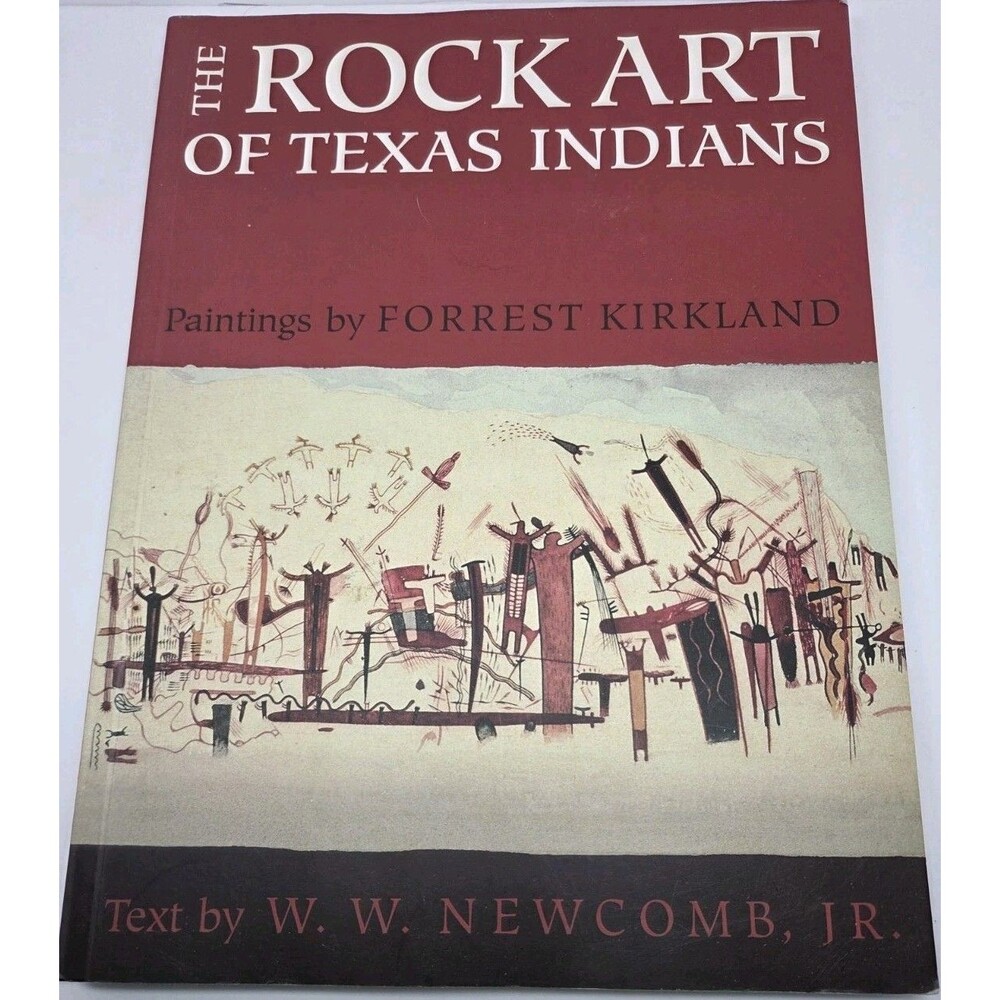 Rock Art of Texas Indians Newcomb Kirkland Native American History Art Book soft